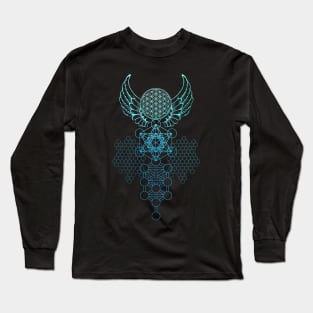 Abstract Sacred Geometry Flower of Life Long Sleeve T-Shirt